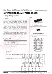 MN74HC4040 datasheet pdf Panasonic