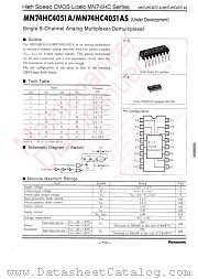 MN74HC4051AS datasheet pdf Panasonic