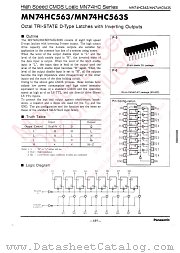 MN74HC563S datasheet pdf Panasonic