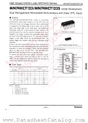 MN74HCT123 datasheet pdf Panasonic