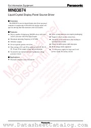 MN83874 datasheet pdf Panasonic