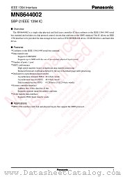 MN8644002 datasheet pdf Panasonic