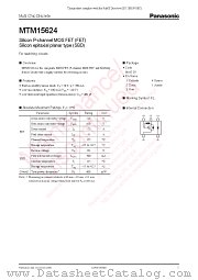 MTM15624 datasheet pdf Panasonic