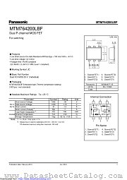 MTM76420 datasheet pdf Panasonic
