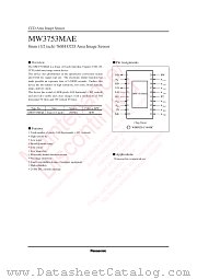MW3753MAE datasheet pdf Panasonic