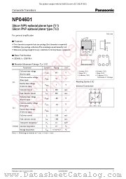 NP04601 datasheet pdf Panasonic