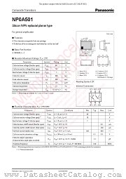 NP0A501 datasheet pdf Panasonic