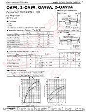 OA99A datasheet pdf Panasonic