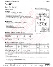 OH10015 datasheet pdf Panasonic