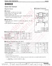 OH10025 datasheet pdf Panasonic