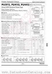 PUA3113 datasheet pdf Panasonic