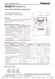 PUA3111 datasheet pdf Panasonic