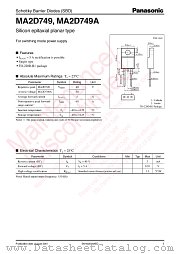 MA2D749A datasheet pdf Panasonic
