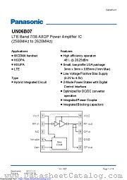 UN06B07 datasheet pdf Panasonic