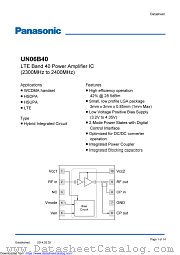 UN06B40 datasheet pdf Panasonic