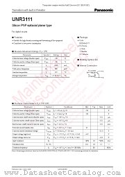 UNR3111 datasheet pdf Panasonic