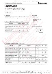 UNR31A4G datasheet pdf Panasonic