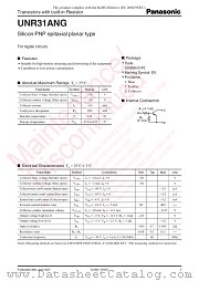 UNR31ANG datasheet pdf Panasonic