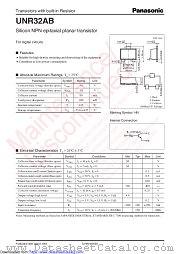 UNR32AB datasheet pdf Panasonic