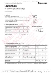 UNR5154G datasheet pdf Panasonic