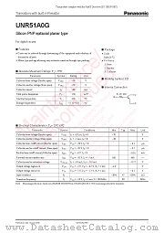 UNR51A0G datasheet pdf Panasonic