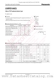 UNR51A6G datasheet pdf Panasonic