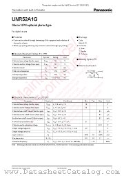 UNR52A1G datasheet pdf Panasonic