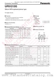 UP01213G datasheet pdf Panasonic