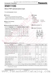 XN01113G datasheet pdf Panasonic