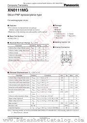 XN0111MG datasheet pdf Panasonic