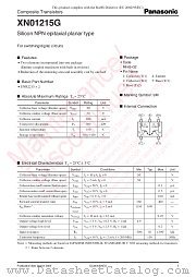 XN01215G datasheet pdf Panasonic