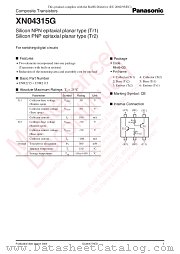 XN04315G datasheet pdf Panasonic