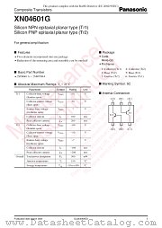 XN04601G datasheet pdf Panasonic