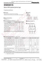 XN05501G datasheet pdf Panasonic