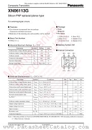 XN06113G datasheet pdf Panasonic