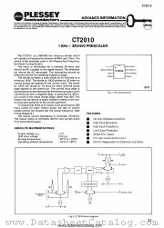 CT2010 datasheet pdf PLESSEY Semiconductors