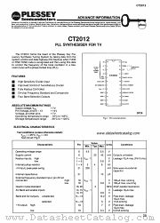 CT2012 datasheet pdf PLESSEY Semiconductors