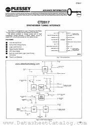 CT2017 datasheet pdf PLESSEY Semiconductors