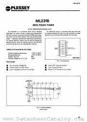 ML231B datasheet pdf PLESSEY Semiconductors