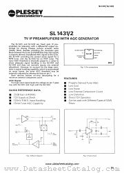 SL1431 datasheet pdf PLESSEY Semiconductors