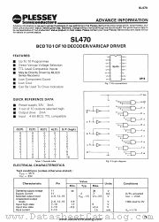 SL470 datasheet pdf PLESSEY Semiconductors