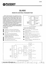 SL490 datasheet pdf PLESSEY Semiconductors