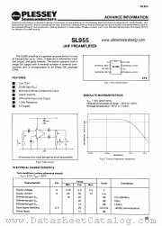 SL955 datasheet pdf PLESSEY Semiconductors