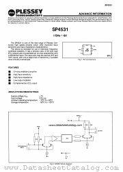 SP4531 datasheet pdf PLESSEY Semiconductors