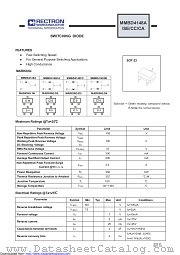 MMBD4148A datasheet pdf Rectron Semiconductor