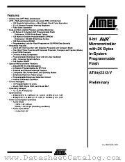 ATTINY2313V-8MJ datasheet pdf Atmel