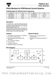 TSOP1256GL1 datasheet pdf Vishay