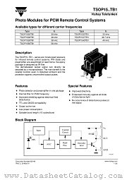 TSOP1537TB1 datasheet pdf Vishay