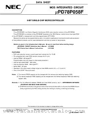UPD78P058GC datasheet pdf NEC
