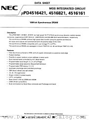 UPD4516161 datasheet pdf NEC